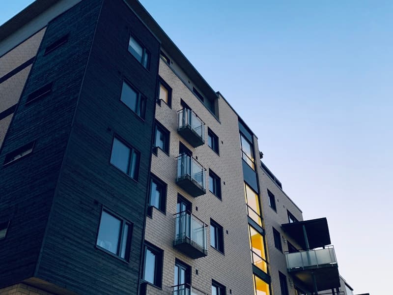 Modern waterfront apartment building at Western Harbour with views across the Firth of Forth
