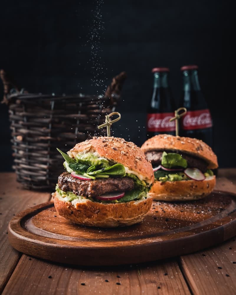Flame-grilled smash burger with melted cheese and toasted brioche bun