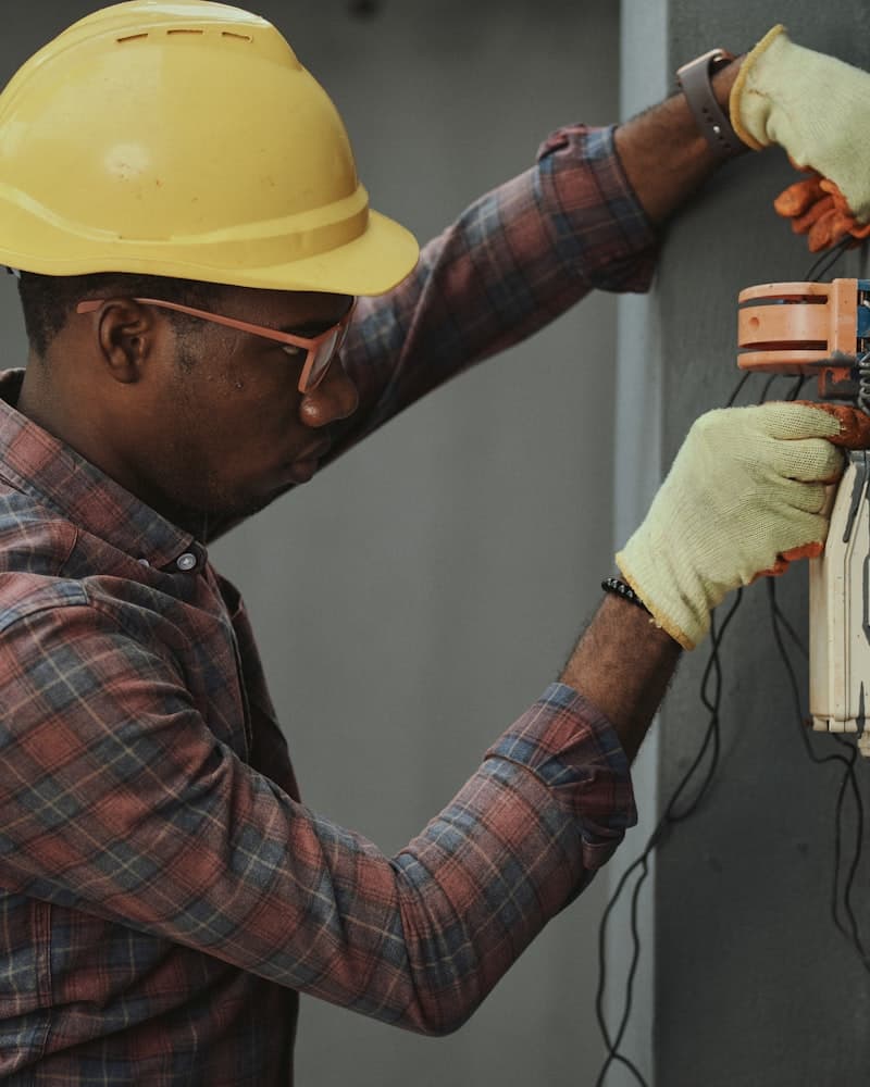 Skilled craftsman at work on a residential building project in Birmingham