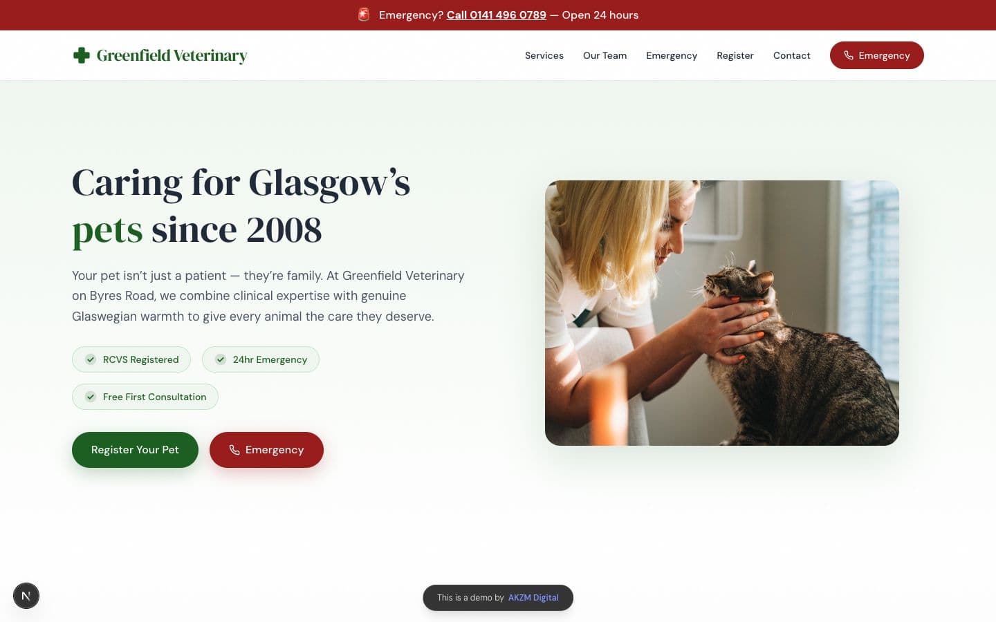 Greenfield Veterinary demo