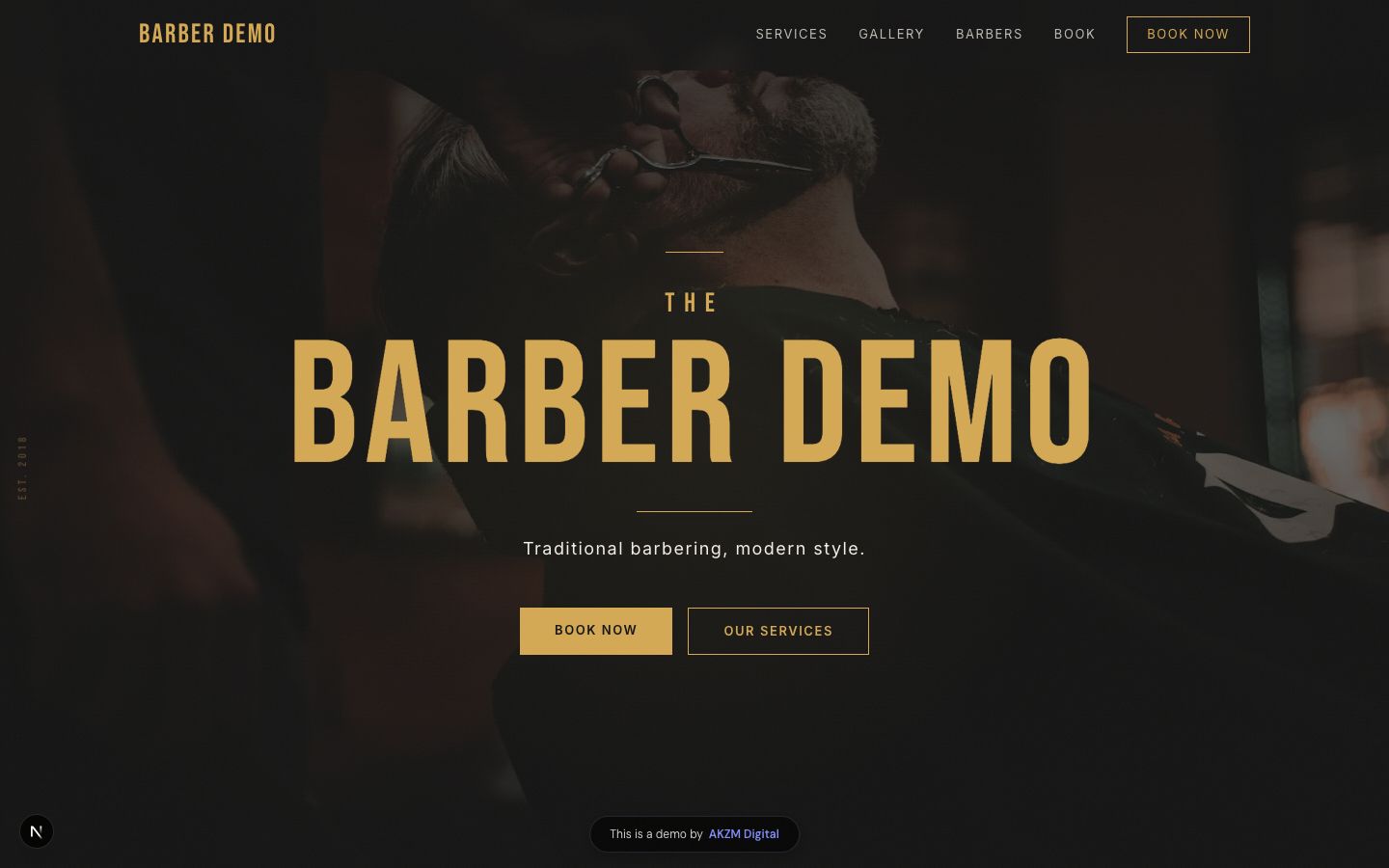 Barbershop Website Concept - Barbershop website concept