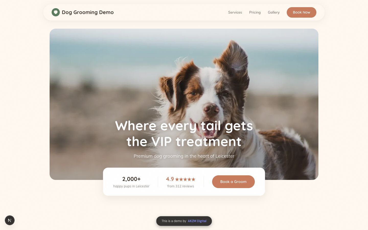 Dog Grooming Website Concept - Dog Grooming website concept