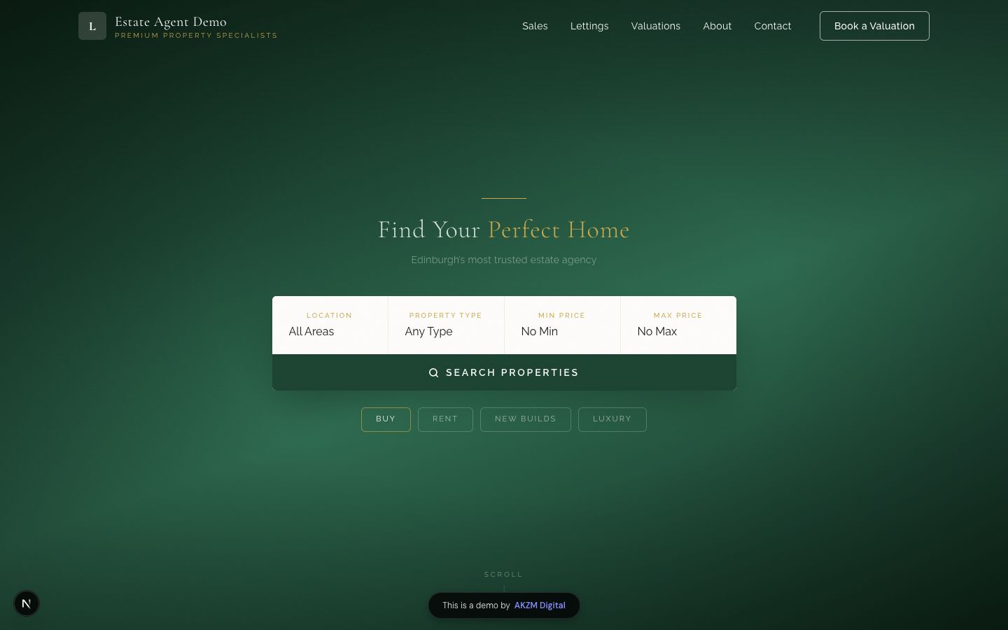 Estate Agency Website Concept - Property website concept