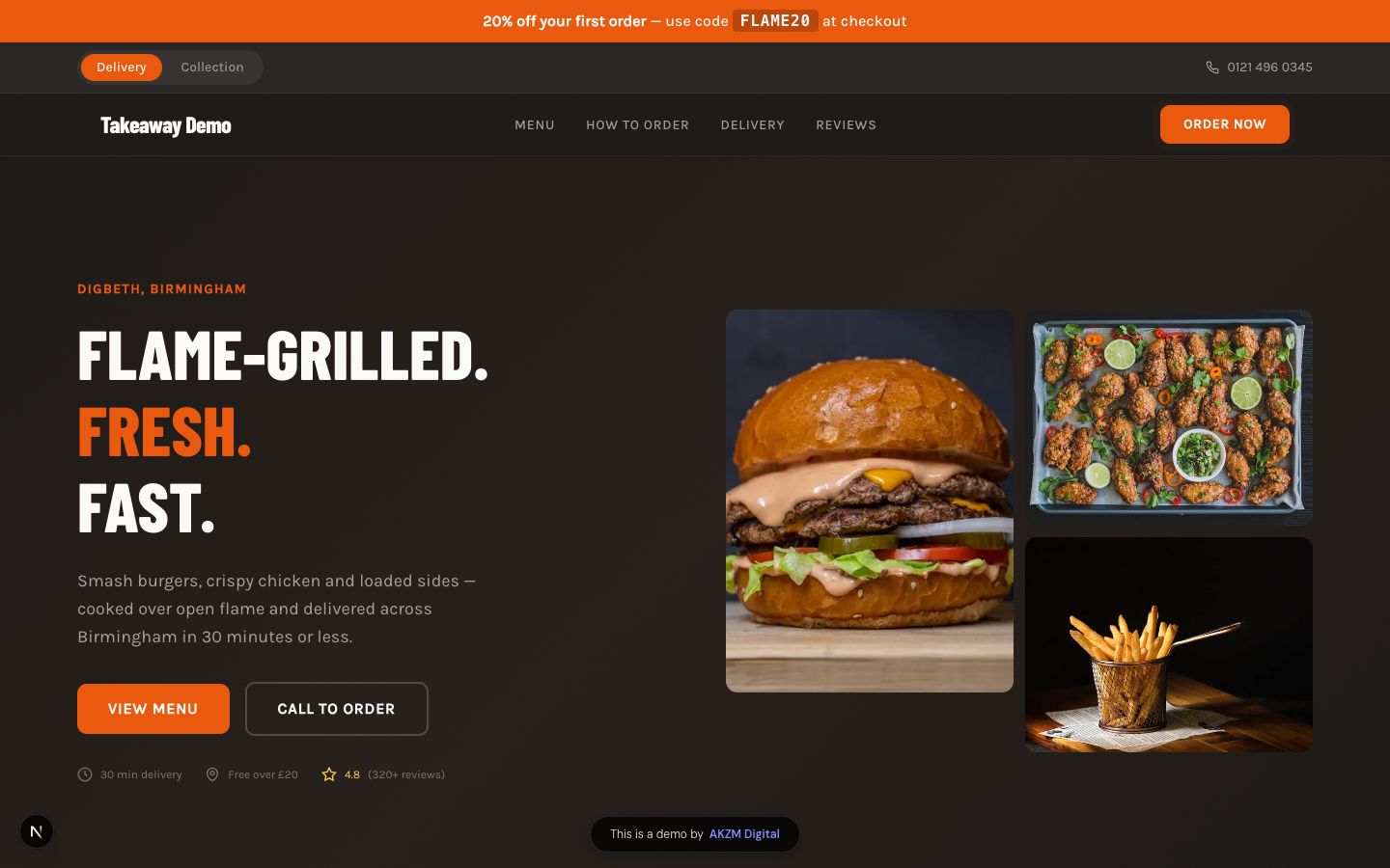 Takeaway Website Concept - Takeaway website concept