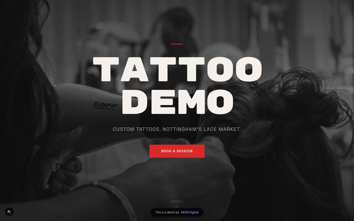 Tattoo Studio Website Concept - Tattoo Studio website concept